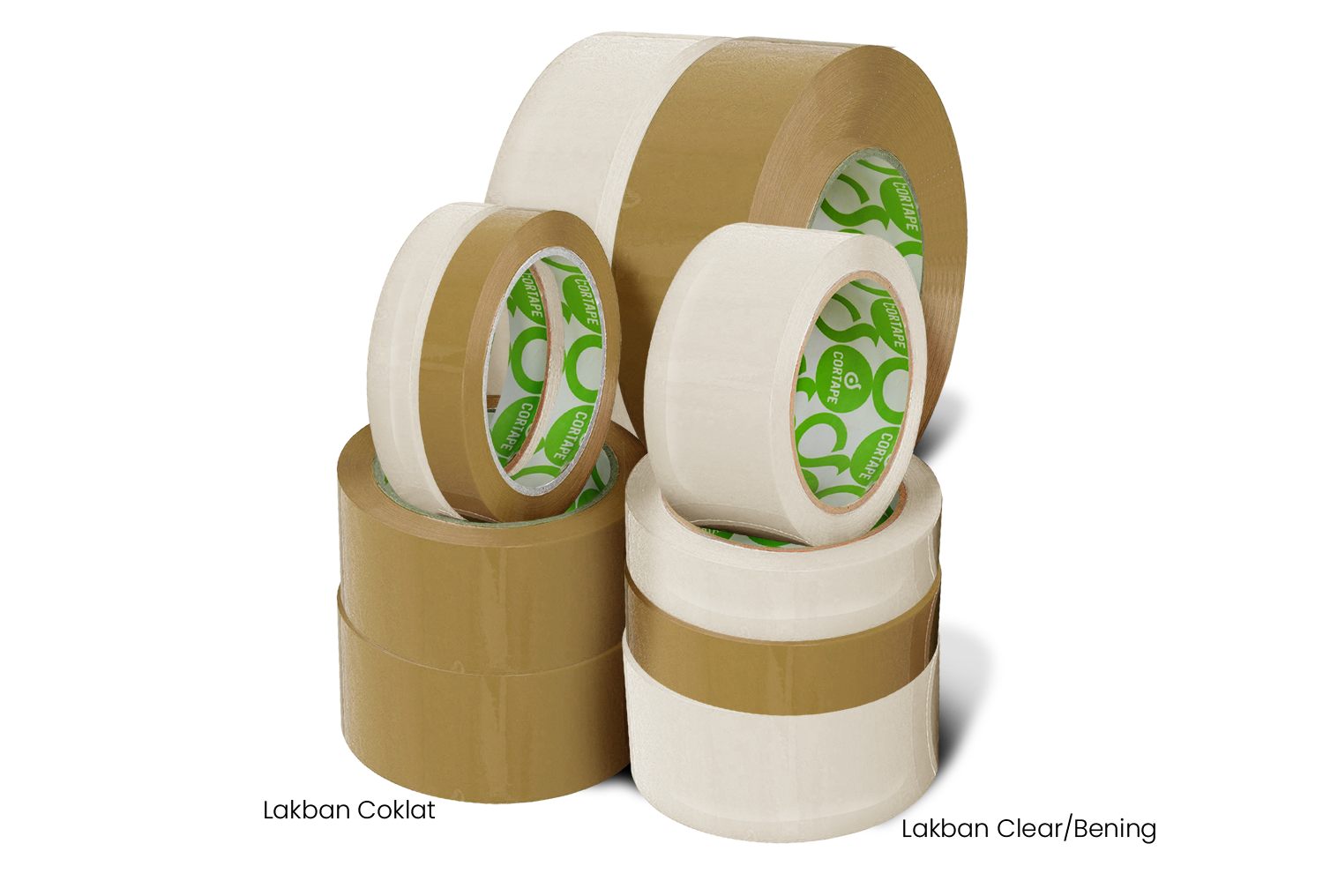 <p><strong>Lakban CORTAPE (Coklat &amp; Clear)</strong><br>Lakban serbaguna dengan daya rekat kuat, cocok digunakan untuk berbagai kebutuhan pengemasan, baik skala rumah tangga maupun industri. Tersedia dalam dua pilihan warna, <strong>Coklat</strong> untuk tampilan lebih solid dan rapi, serta <strong>Clear (Bening)</strong> untuk kemasan yang tetap terlihat bersih dan transparan. Dengan material berkualitas dan ketebalan 45 um, CORTAPE memberikan hasil rekat yang optimal serta tahan lama.&nbsp;</p>