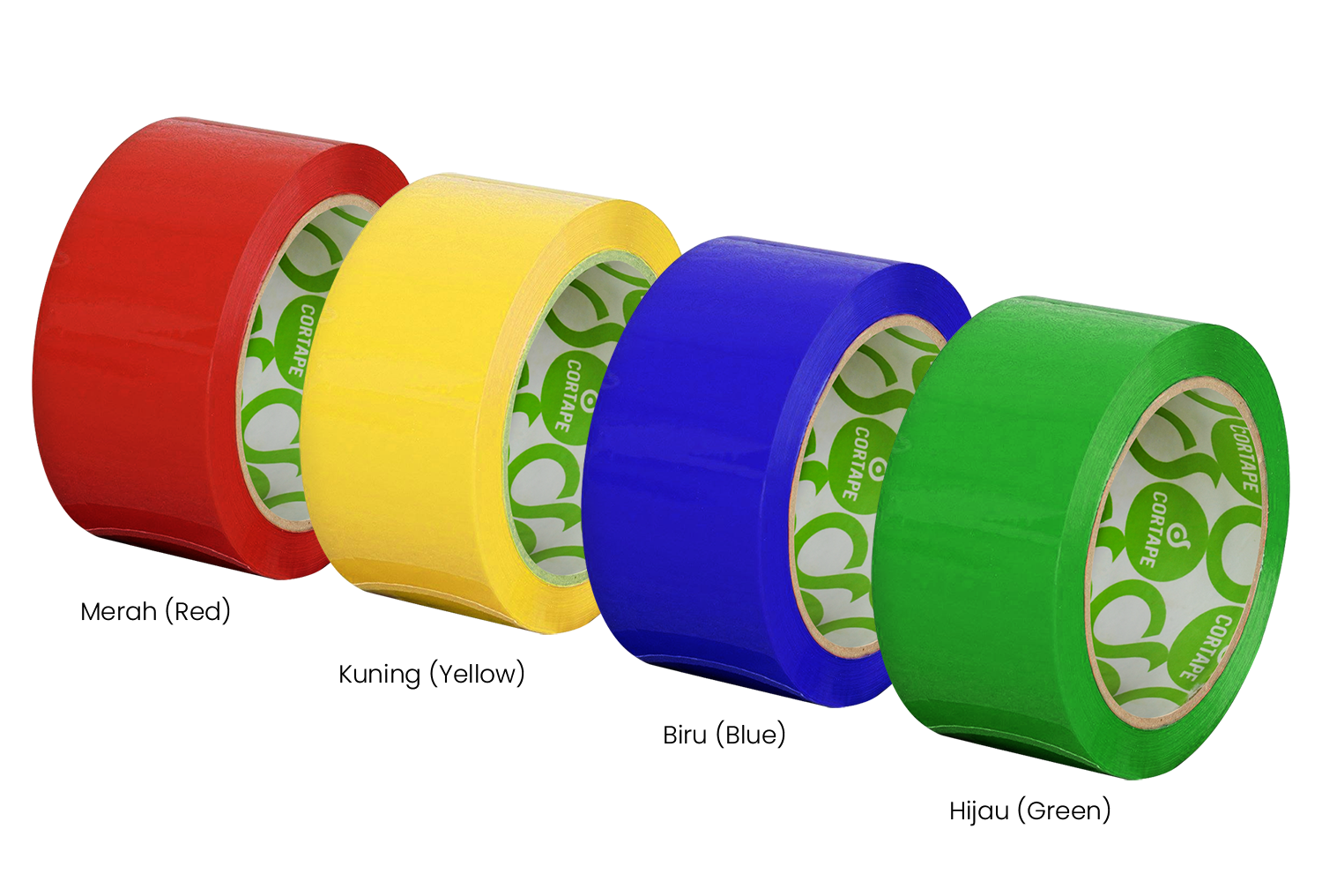 <p><strong>Lakban CORTAPE Warna</strong><br> Lakban perekat dengan pilihan warna <strong>Biru, Merah, Hijau, dan Kuning</strong>, ideal untuk kebutuhan pengemasan sekaligus penandaan. Dengan tampilan warna yang cerah dan daya rekat kuat, lakban ini membantu membuat kemasan lebih rapi, aman, serta mudah dikenali berdasarkan kode warna. Cocok untuk keperluan industri, logistik, maupun penggunaan sehari-hari.&nbsp;</p>