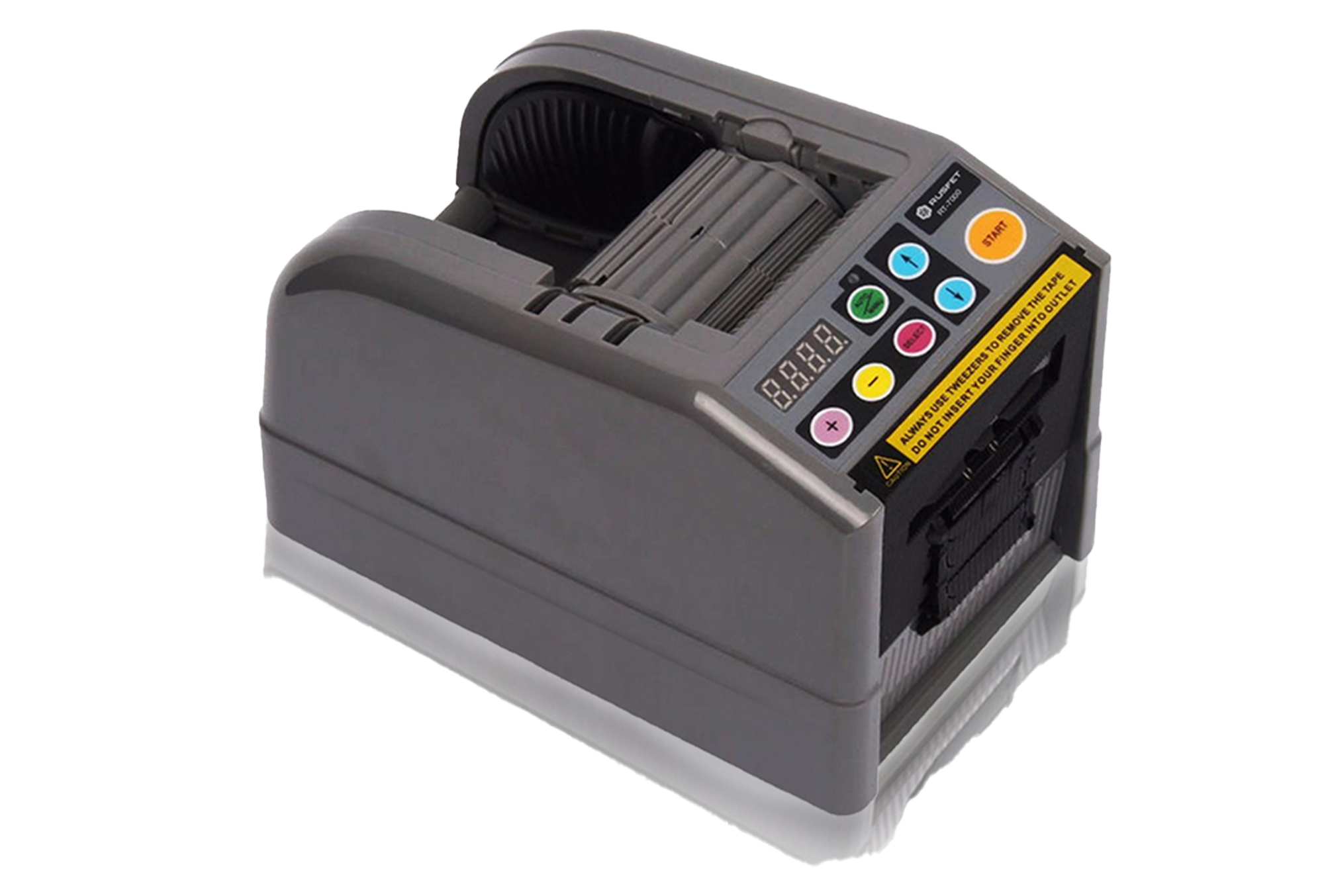 <h3><strong>Rusfet Automatic Tape Dispenser</strong></h3><p>&nbsp;Mesin pemotong lakban otomatis yang dirancang untuk meningkatkan efisiensi kerja. Rusfet Automatic Tape Dispenser mampu memotong lakban dengan presisi sesuai panjang yang diatur, sehingga mempermudah proses pengepakan, perakitan, maupun produksi. Cocok digunakan di industri, gudang, maupun bisnis yang membutuhkan produktivitas tinggi.</p>