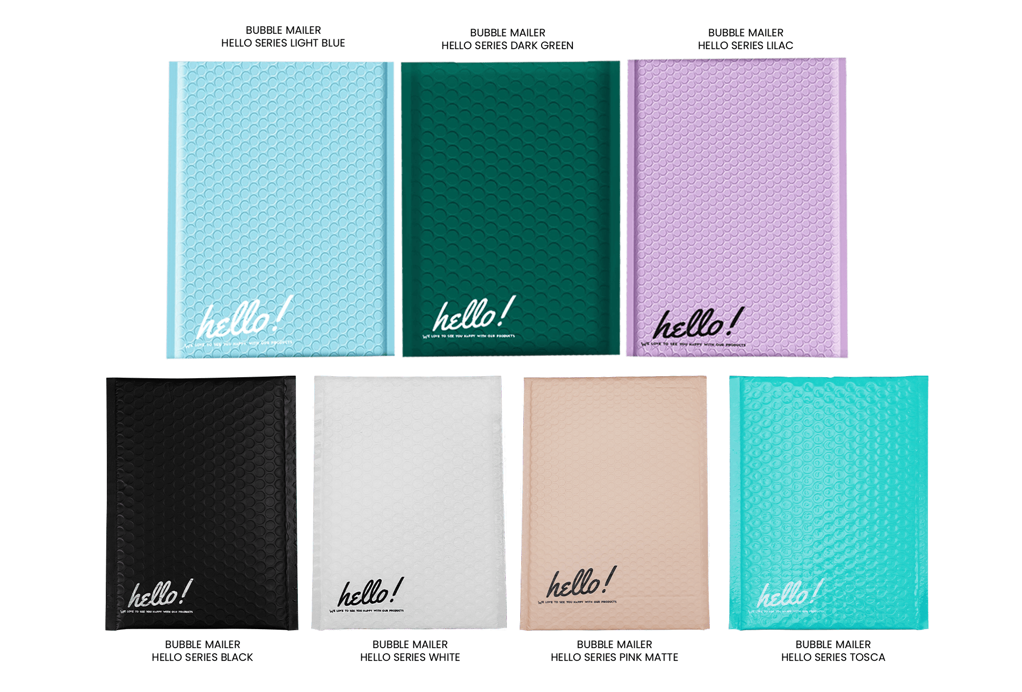 <p><strong>RUSFET Bubble Mailer Hello Series</strong> adalah amplop pengiriman premium dengan <strong>lapisan gelembung udara (bubble wrap)</strong> di bagian dalam yang berfungsi melindungi barang dari benturan, goresan, dan kerusakan selama proses pengiriman. Dibuat dari bahan <strong>poly mailer berkualitas tinggi</strong> dengan permukaan <strong>matte maupun glossy</strong>, menghasilkan tampilan yang elegan sekaligus fungsional.</p><p>Dilengkapi dengan <strong>perekat self-adhesive 4 cm (lid)</strong> yang kuat, menjadikannya praktis, aman, dan hemat waktu. Tersedia dalam beragam pilihan warna menarik seperti <strong>Tosca Glossy, Pink Matte, Black Matte, White Matte, Dark Green, Lilac, dan Sky Blue/Light Blue</strong>, cocok untuk pengiriman produk fashion, aksesoris, kosmetik, hingga gift packaging.</p>