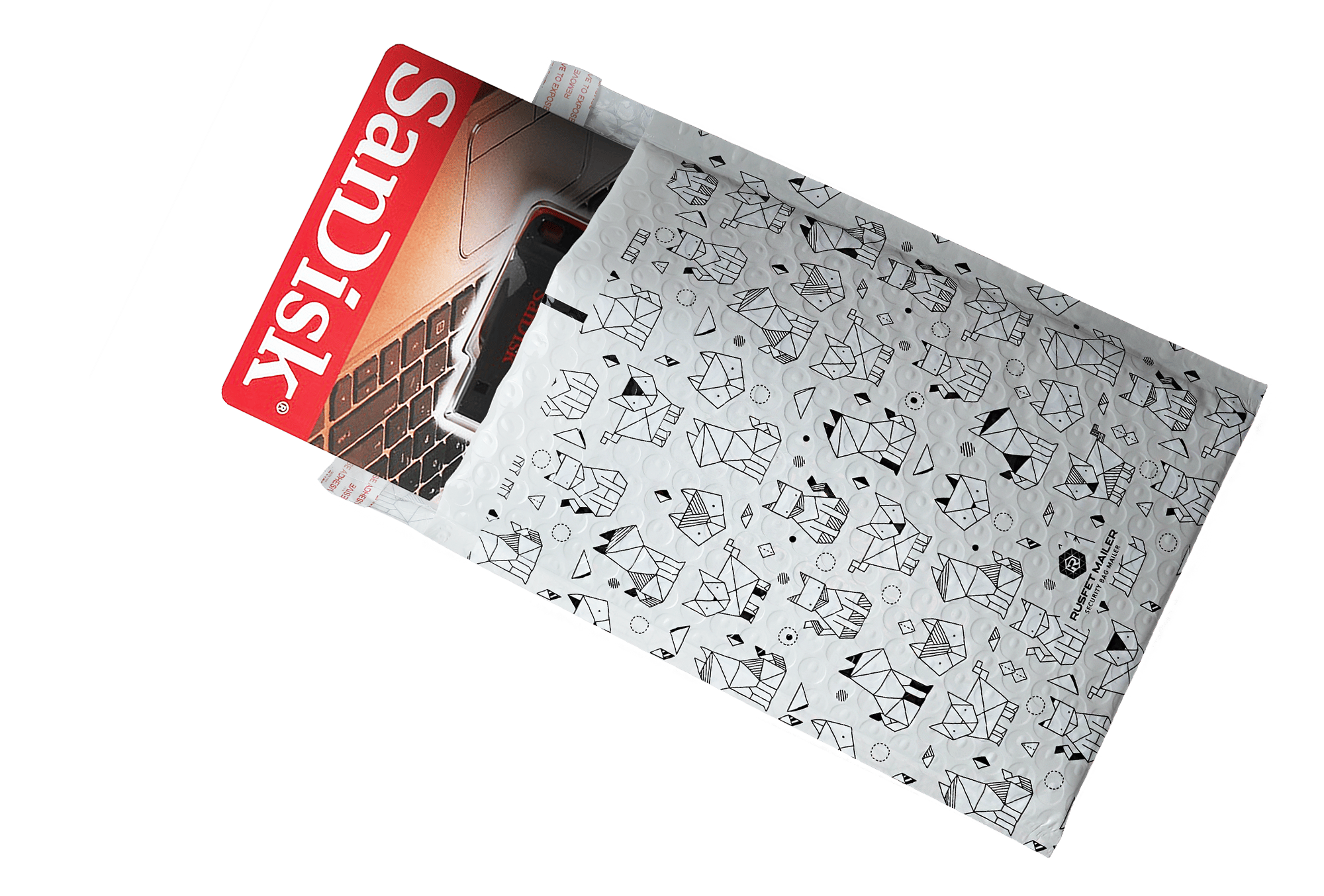 <p><strong>RUSFET Bubble Mailer Pattern Series</strong></p><p>RUSFET Bubble Mailer Pattern Series merupakan amplop pelindung dengan desain <strong>motif unik dan stylish</strong>, dirancang untuk memberikan perlindungan sekaligus tampilan menarik pada setiap pengiriman. Dibuat dari <strong>bahan luar film metalized bermotif</strong> yang kuat dan tahan air, serta dilapisi <strong>bubble wrap tebal di bagian dalam</strong> untuk menjaga isi dari benturan, tekanan, dan kelembapan.</p>