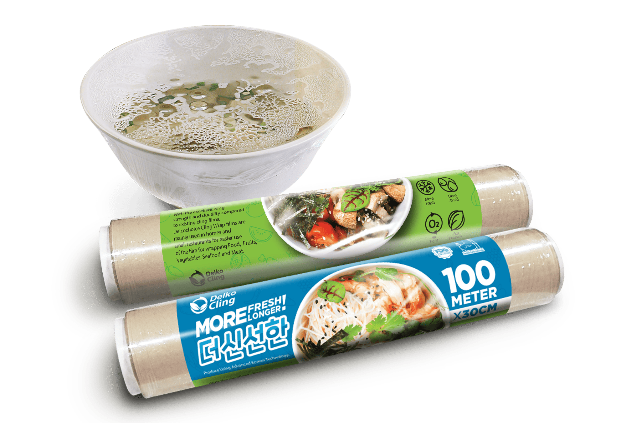 <p><strong>Delkocling Wrap Food</strong> adalah plastik pembungkus makanan berkualitas tinggi yang dirancang untuk menjaga kesegaran, kebersihan, dan aroma makanan. Terbuat dari bahan <strong>food grade</strong> yang aman untuk kontak langsung dengan makanan, wrap ini memiliki daya rekat kuat, lentur, dan bening, sehingga memudahkan pengguna dalam menutup wadah atau membungkus berbagai jenis bahan makanan.</p><p>Delkocling Wrap Food efektif melindungi makanan dari debu, udara, dan kelembapan berlebih, sehingga makanan tetap segar lebih lama. Produk ini cocok digunakan untuk kebutuhan rumah tangga, restoran, katering, bakery, dan industri makanan lainnya.</p>