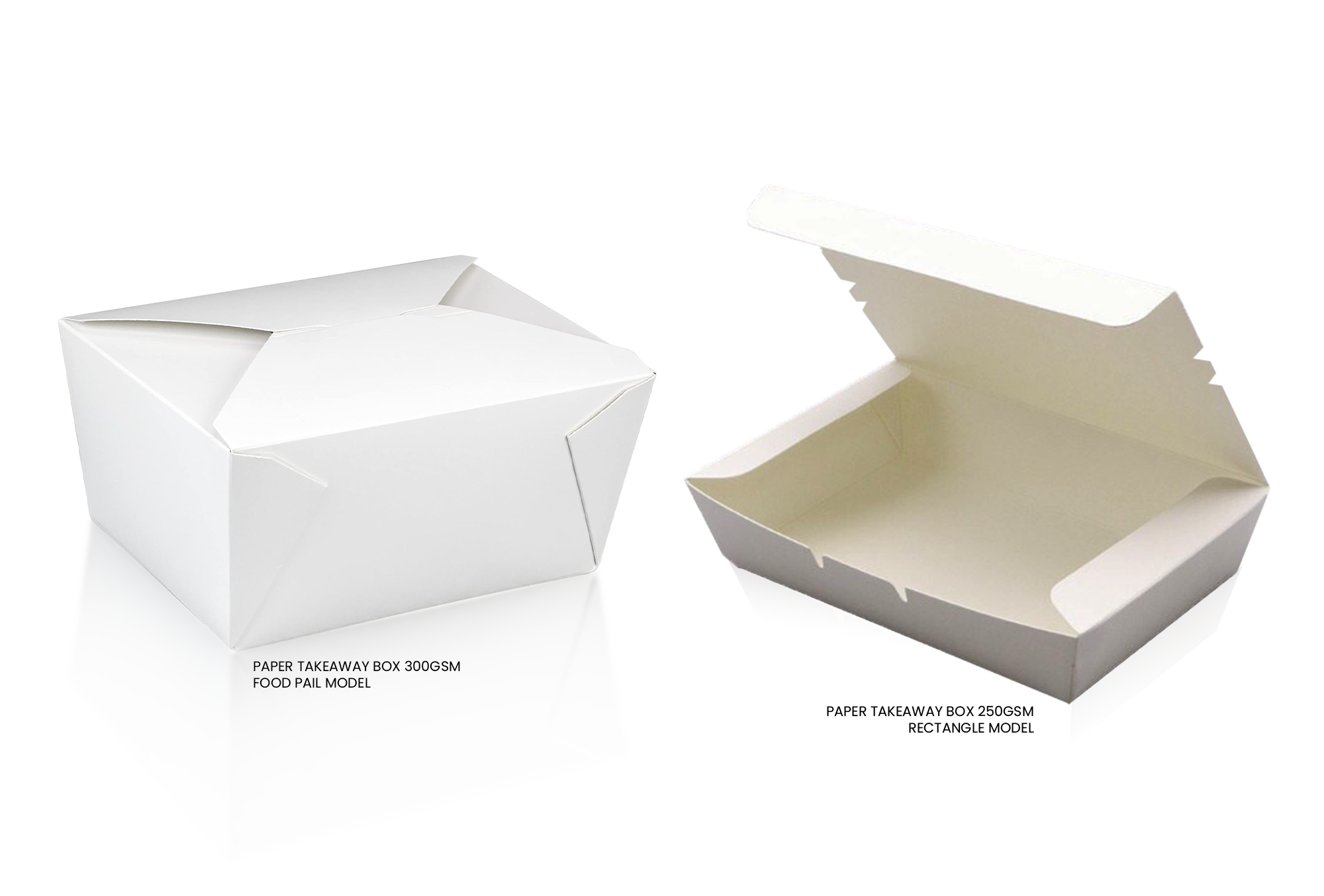 <p><strong>DELKOCHOICE PAPER TAKEAWAY BOX FOOD PAIL MODEL &amp; RECTANGLE MODEL</strong></p><p>Kotak makan praktis dari <strong>kertas food grade berkualitas tinggi</strong>, aman untuk makanan panas maupun dingin. Cocok untuk restoran, katering, dan usaha kuliner take away. Tersedia dua model: <strong>Pail Model</strong> dengan tampilan elegan seperti wadah oriental, dan <strong>Rectangle Model</strong> dengan bentuk persegi panjang yang efisien untuk berbagai jenis hidangan.</p>