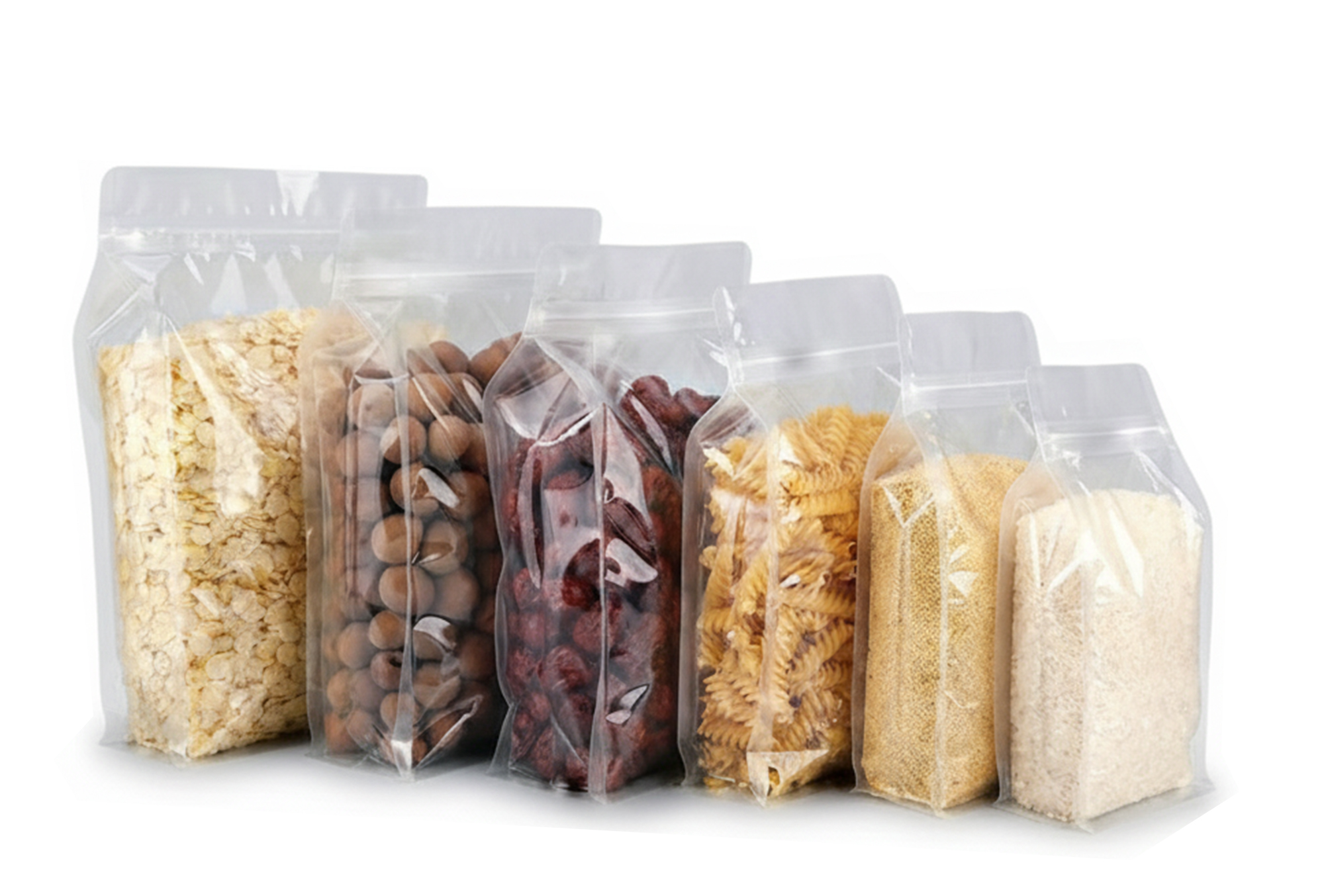 <p>DELKOCHOICE FLATBOTTOM FULL CLEAR WITH ZIPLOCK SIDE GUSSET</p><p>Kemasan <strong>Full Clear With Ziplock Side Gusset</strong> adalah pilihan ideal untuk menampilkan isi produk secara maksimal. Terbuat dari bahan plastik transparan berkualitas, kemasan ini memberikan tampilan bersih, modern, dan profesional, sekaligus memudahkan konsumen melihat kualitas produk di dalamnya.</p><p>&nbsp;Dilengkapi dengan <strong>ziplock yang kuat</strong>, kemasan dapat dibuka dan ditutup kembali dengan praktis, membantu menjaga kesegaran serta melindungi produk dari udara dan kelembapan. Desain <strong>side gusset (lipatan samping)</strong> memungkinkan kemasan mengembang saat diisi, sehingga kapasitas lebih besar dan tampil rapi saat disusun.&nbsp;</p>